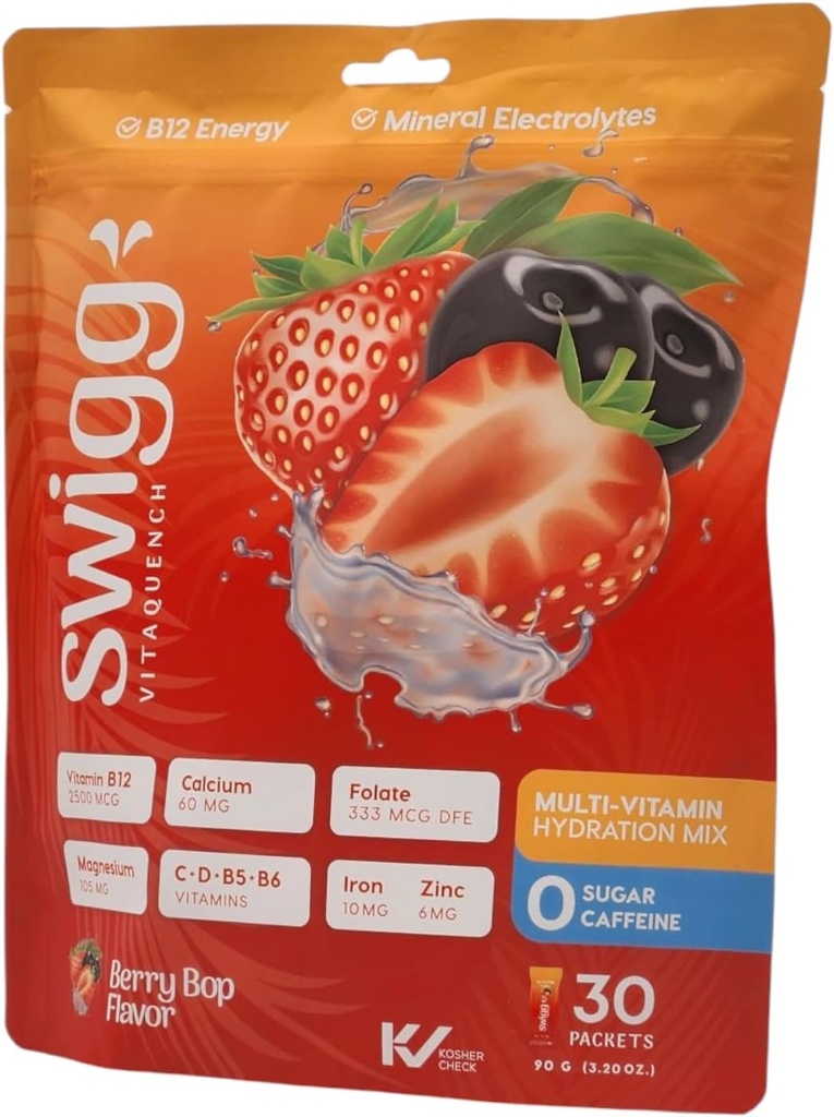 Elektrolytes Toz Paketleri Günlük Multi Vitamin Su Hydration Packet Toz No Sugar 2500 mcg B12, C + D + B6, Folate, Iron çinko + Daha Fazla
