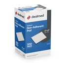 Dealmed Sterile Non-Adherent 2" x 3" Gauze Pads Non-Adhesive Yara Giyme, Highly Absorbent & Non-Stick, Painless Removal-Switch, Bireysel Olarak Ekstra Koruma için Geri Döndü (100 Kutu)
