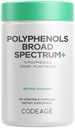 Kodaj Polyols Broad Spectrum Supplement - 15:48, Meyveler ve Botanik Türleri, Decaf Green Tea Leaf, Quercetin, Resveratrol, Pomegranate, Turmeric - Non-GMO - 120 Capsules