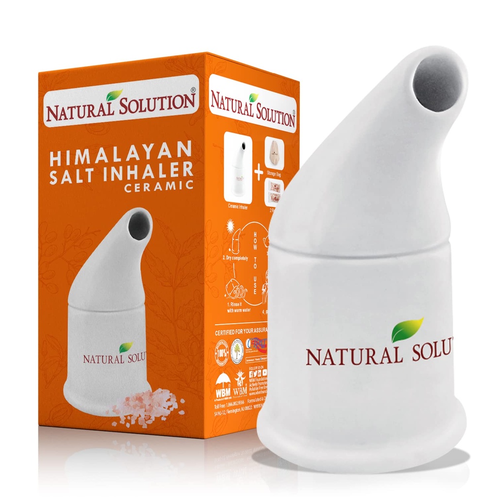 2. Himalaya Pink Salt Refills ile Seramik Salt Inhaler, Temizler The Respiratory System, Relief Breathing Congestion, Inhaler for Asthma White 1