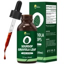 Organik Soursop Graviola Leaf Ekstraksiyon | Soursop Bitters Sıvı | Yüksekorpsiyon, Geliştirilmiş Bioavailability | Vegan, Non-GMO, Gluten Free | Immune Support | 1 Fl Oz
