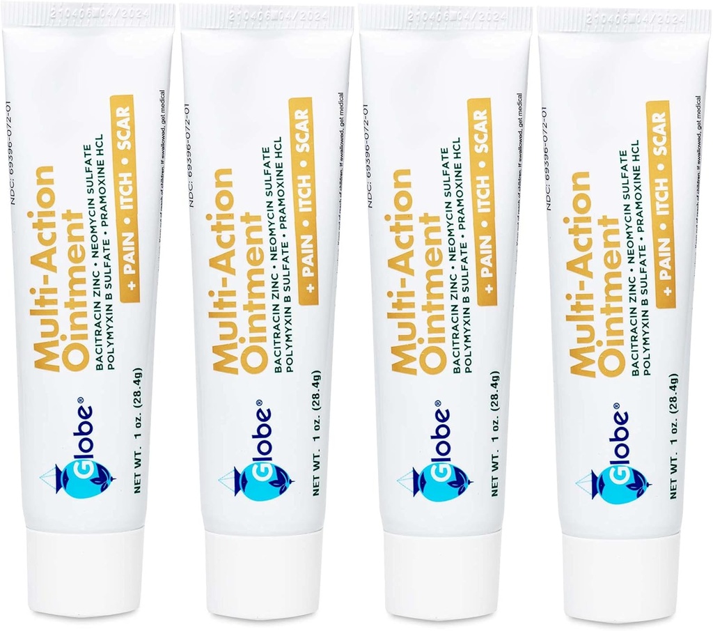 İlk Yardım Antibiyotik Scar Minimizing Pain-Relief, Anti-Itch Ointment with Nemisin, Bacitracin çinko, Pramxine HCl & Polymyxin B, for Minor Cuts, Boates & Burns