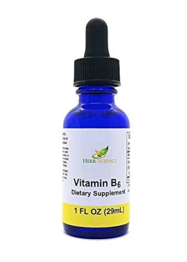 Sıvı B6 Drops - Pyridxine Extract Diyetary Supplement to Support Brain Function, Immunity, Nervous System, Heart Health, Metabolism -% 500 DV, 36 Şişe başına hizmet - 1 fl. oz.