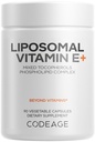 Kodaj Liposomal Vitamin E Supplement - All Vitamin E Tocopherols - 3-Month Supply - Alpha Tocopherols, Beta, Gamma ve Delta - Liposomal Karma Tocopherols - Non-GMO Phospholipid - 90 Capsules