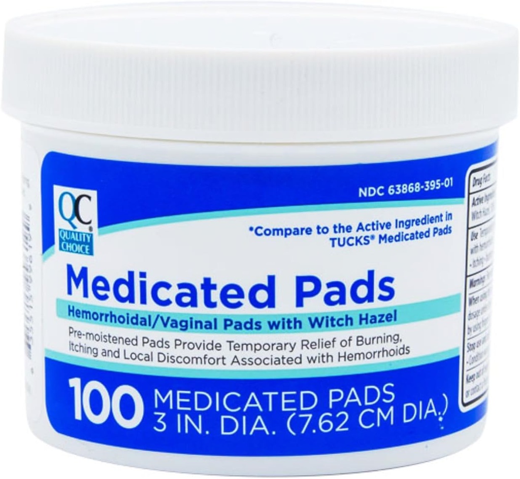 Quality Choice Hemorrhoidal Pads Medicated Soğutma 100 Kont Her Şey