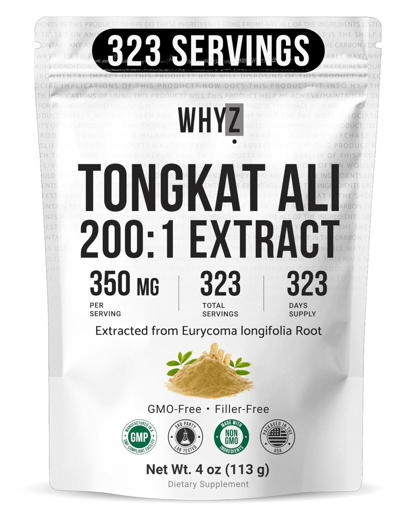 NZ Tongkat Ali Toz 113g, Pure Longjack 200:1 Genişleme Eurycoma Longifolia Supplement Toz Artan Fiziksel Performans ve Well-Being, Longjack Tongkat Ali for Men and Women, 323 Hizmetler
