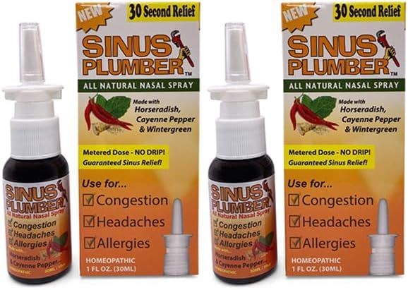 2Pack of Sinus Plantber Nasal Mix - The Ultimate Congestion Buster with Horseradish & Capsaicincincins