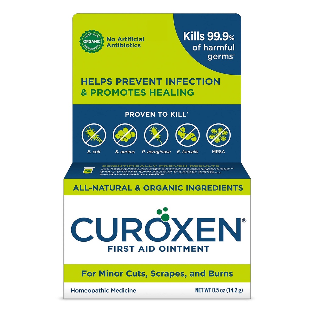 CUROXEN İlk Yardım Antibiyotik Ointment, 0,5oz | Tüm Doğal ve Organik Malzemeler (0.5oz Dikey)