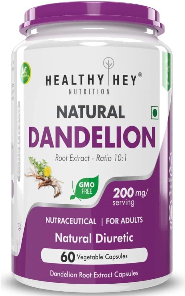 Sheltr Dandelion Kökleri - Doğal - 10:1 Oran - Doğal Diuretic & Support Digestion, 60 Sebze Kapsülleri