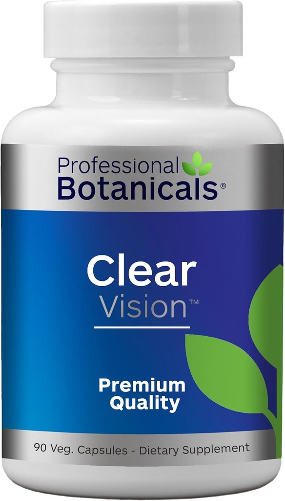 Profesyonel Botaniklar Clear Vision Eye Vitamins - Lutein, Zeaxanthin Destekler Eye Strain, Kuru Gözler ve Vizyon Sağlık - 90 Vejetaryen Capsules