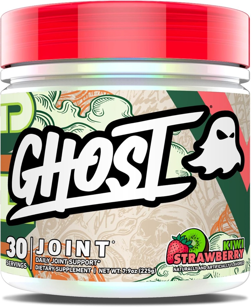 GHOST Ortak Supplement, Kiwi Strawberry (30 hizmet) - Erkekler ve Kadınlar için Günlük Ortak Bakım Tamamı - Glucosamine HCL, Chondroitin Sulfate & Curcumin - Kartilage, Bones & Ortak Destek