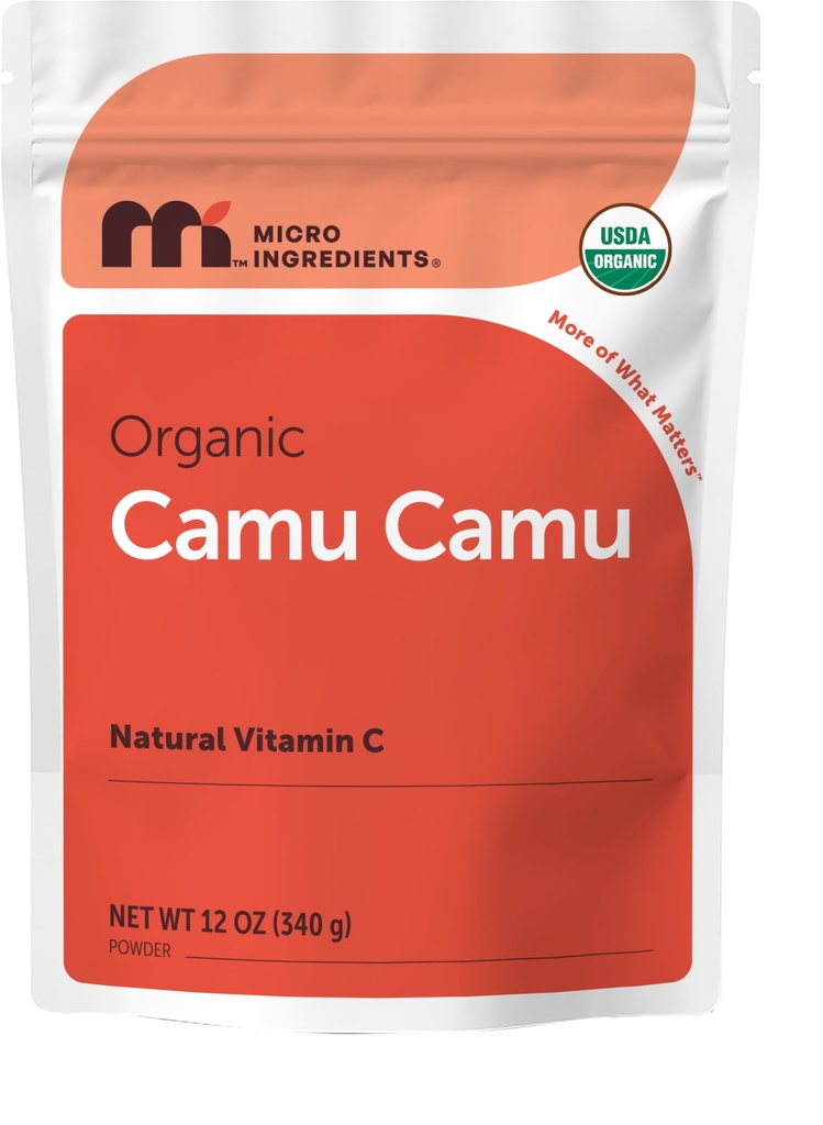 Organik Camu Camu Toz, 12 oz | Yüksek Doğal Vitamin C Seviye | Fresh Freeze-Dried Cave Source | No GMOs, Vegan Friendly Friendly Friendly Friendly