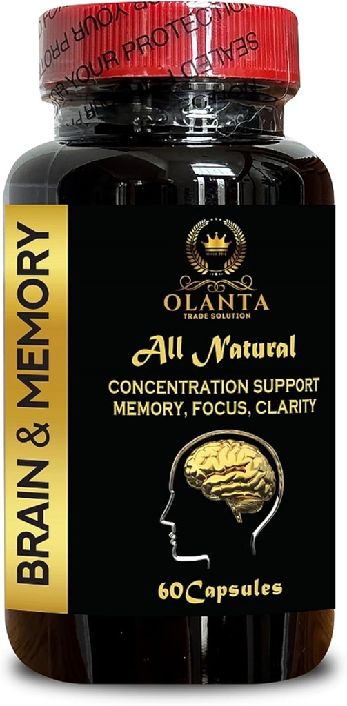 Beyin ve Hafıza Desteği - Doğal Beyin Tamam, Uyarılık, Gingko Biloba, Focus & Concentration, Cognivive Support - 1 Şişe 60 Capsules