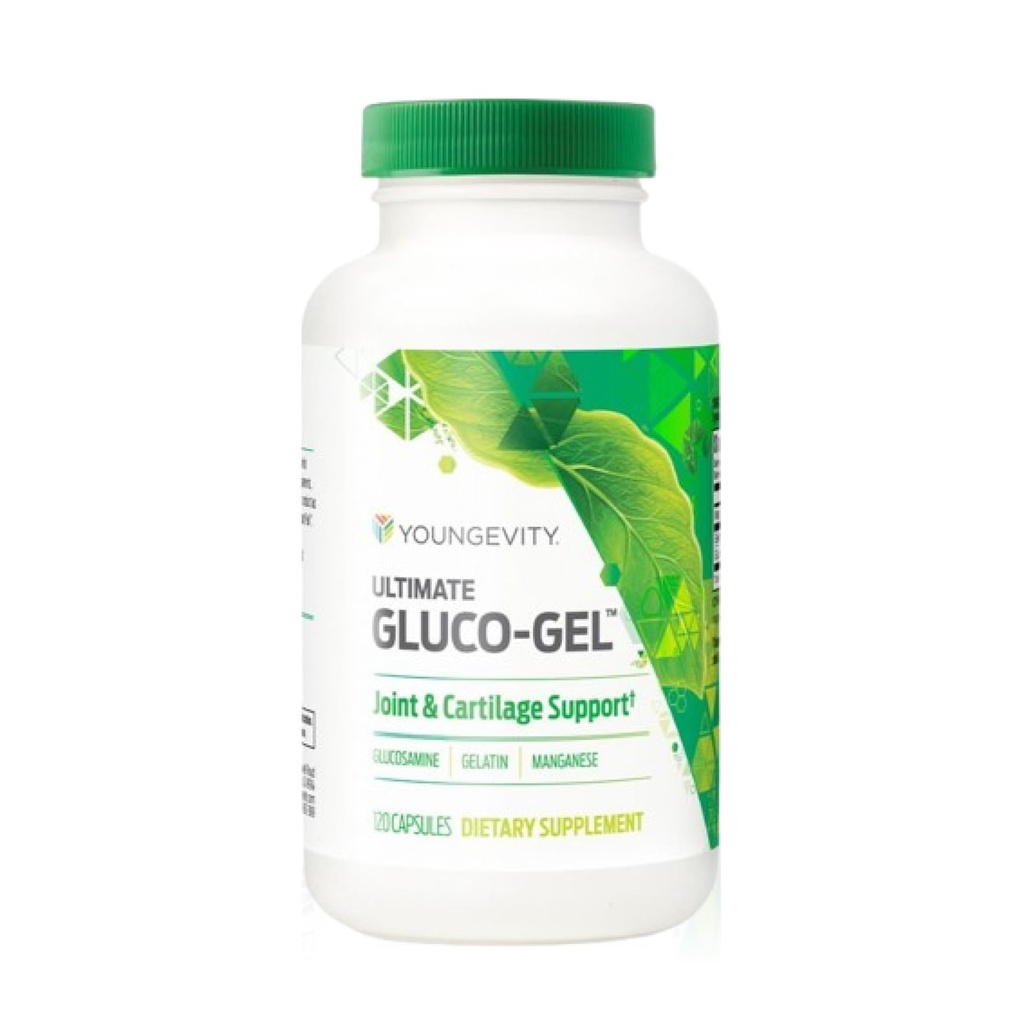 Youngevity Ultimate Gluco-GelTM – Ortak ve Cartilage Support Supplement with Glucosamine Sulfate and Gelatin – 120 Capsules