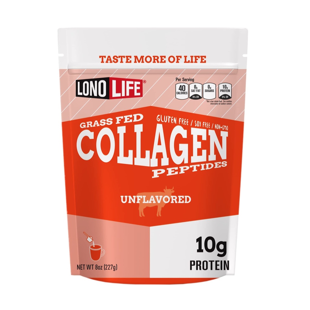 LonoLife - Inflavored Collagen, with 10g protein, Paleo ve Keto Friendly, 8-Ounce Bulk Konteyner - Ambalaj Vary