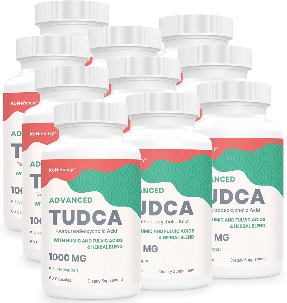 TUDCA Liver 1000 mg - 600 Vegan Capsules,Milk Butle Herbal Mix with Fulvic and Humic Acid for Liver,Digestive Health