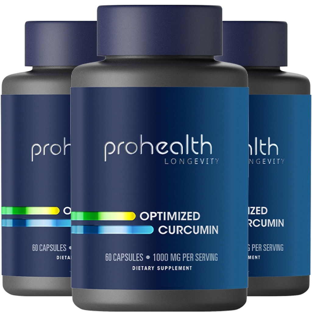 ProHealth Turmeric Curcumin Supplement: 285 Times More Bio available - Nöroscientists tarafından geliştirildi. 1000 mg Longvida Curcumin Ekstraksiyonu (60 x 500 mg Capsules Per Şişe) (3 Pack)