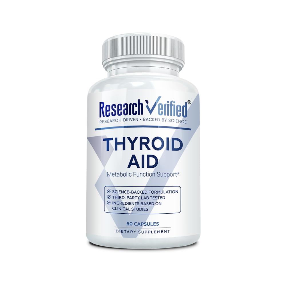 Araştırma Gerçekleştirilmiş® Tiroid Yardımı - Iodine Copper & çinko ile Optimal - 260 mcg Selenium -% 100 Pure - Vegan Dostu - 60 Capsules - 1 Ay Supply