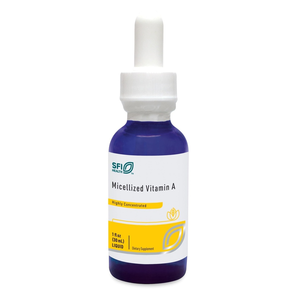 SFI Sağlık Micellized A Drops - Sıvı Vitamin Beta Carotene & VIT A Palmitate - Destek Vizyon, Immune, Bone & Cartilage Health (1 Fl Oz, 600 hizmet)