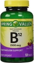# 1 IN PACK Spring Valley Fast-Dissolve Vitamin B12 2500 Mcg, Metabolism Desteği, 120 Tablet kiraz tadı