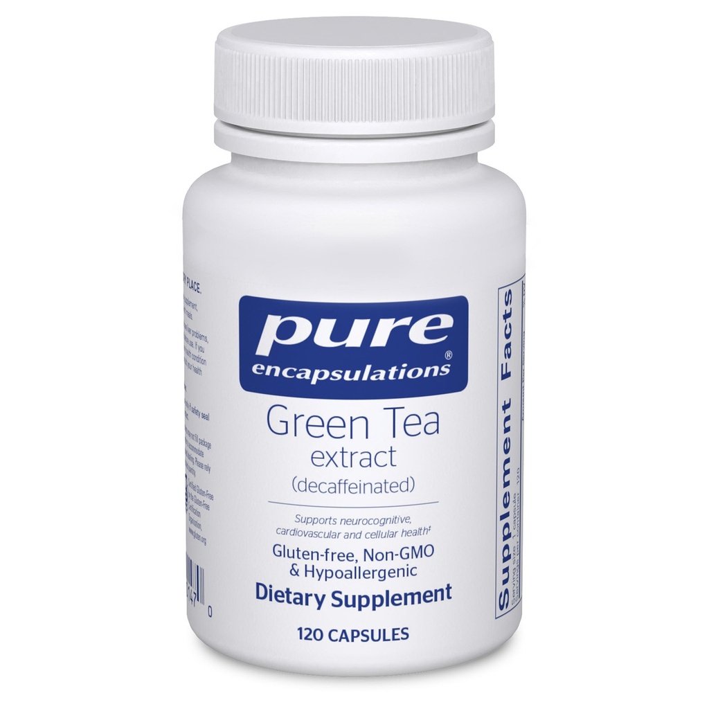 Pure Encapsulations Green Tea Extract (Decaffeinated) | Vücuttaki Tüm Hücreler için Hipoallerjen Antioksi Desteği* | 120 Capsules