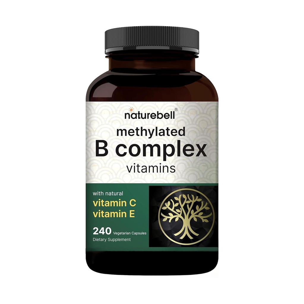 Doğa B Kompleksi B Kompleksi - 240 Vejetaryen Capsules - Yüksek Biyoavailability 12in-1 Formula - Immune Health & Energy Support* - Non-GMO & Gluten-Free-Free