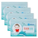 Medagel FeverCool Patches - Cooling Patches for Fever, Migraine & Headache Relief | Made in The USA | Cool Temperature | Mess & Odor Free | Adults & Kids 2+ | 4 Packs (16 x Patches)