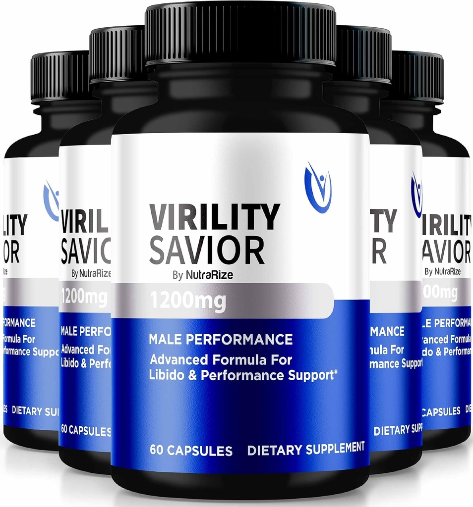(5 Pack) Virility Savior Capsules For Men, Official VirilitySavior Male Formula, Premium Pills For Max Performance and Confidence, All-Natural Support For Overall Health And Wellness (300 Capsules)