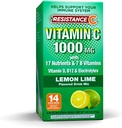 Stick Packs 16 Nutrients & 7 B-Vitamins, Destek Immune System, Güçlü Antioksis, Contains Electrolytes, Green, Lemon-Lime Flavor, 14 Count