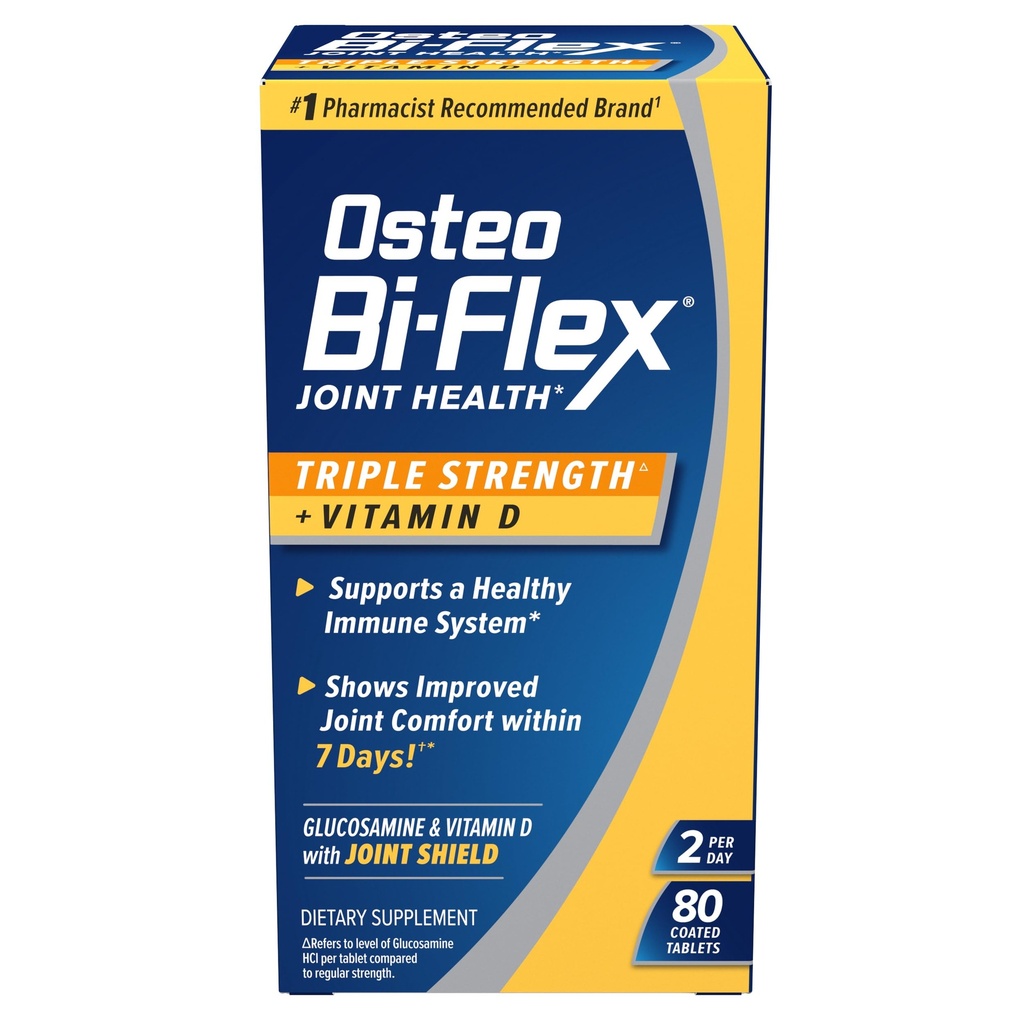 Osteo Bi-Flex Triple Strength (5) Vitamin D Glucosamine Chondroitin Ortak Sağlık Tamamı, Kaplamalar, 80 Kont Kont
