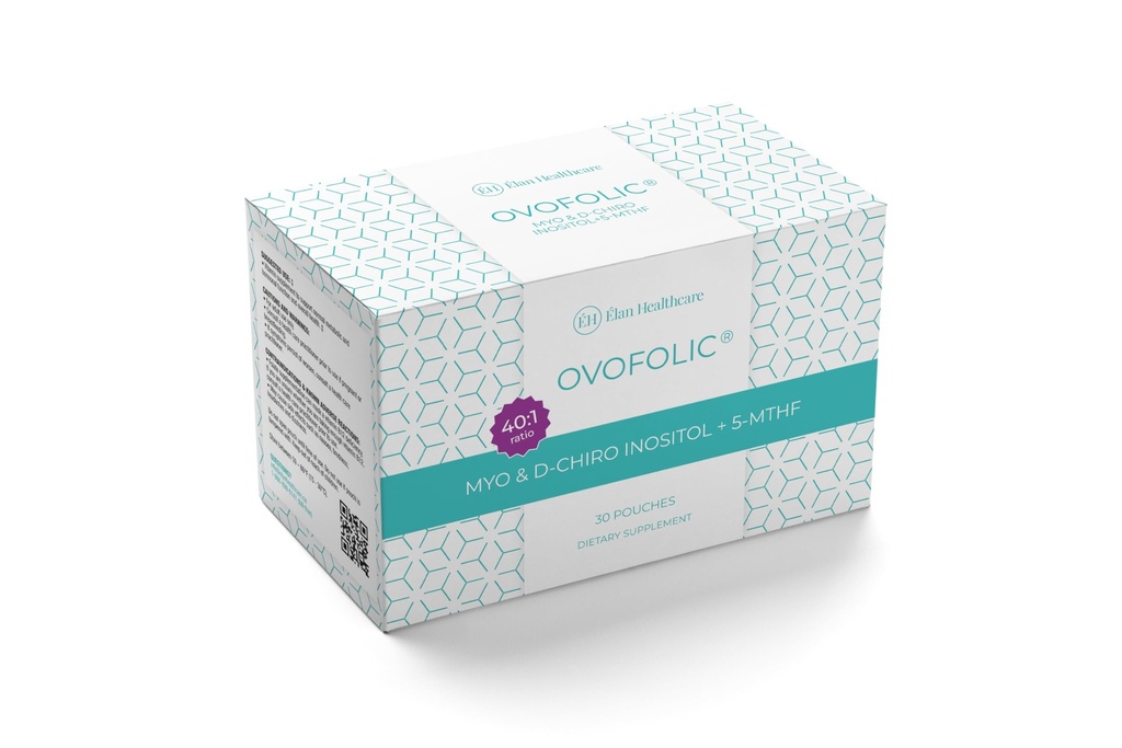 Ovofolic Inositol Supplement - Myo-Inositol ve D-Chiro Inositol Plus Active Folate- Ideal 40:1 - 30 sachets