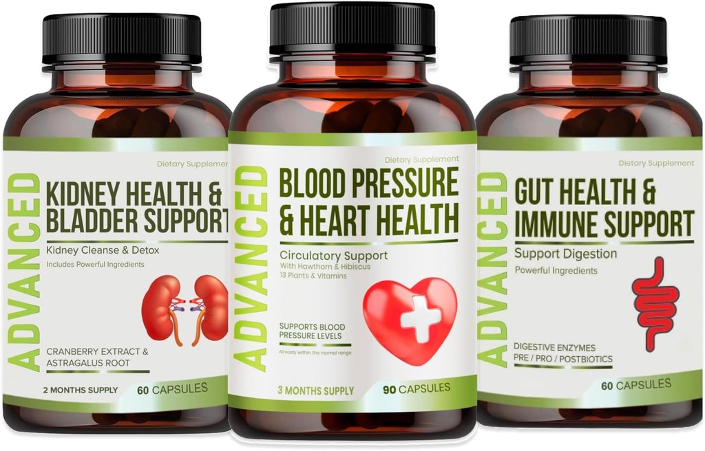 Heart Health Blood Pressure Support Supplement - Support Blood Pressure & Healthy Circularity Naturally with Hawthorn Berry & Hibiscus.Vitamins Pills for Healthy Hypertension (BP) & Healthy Heart.