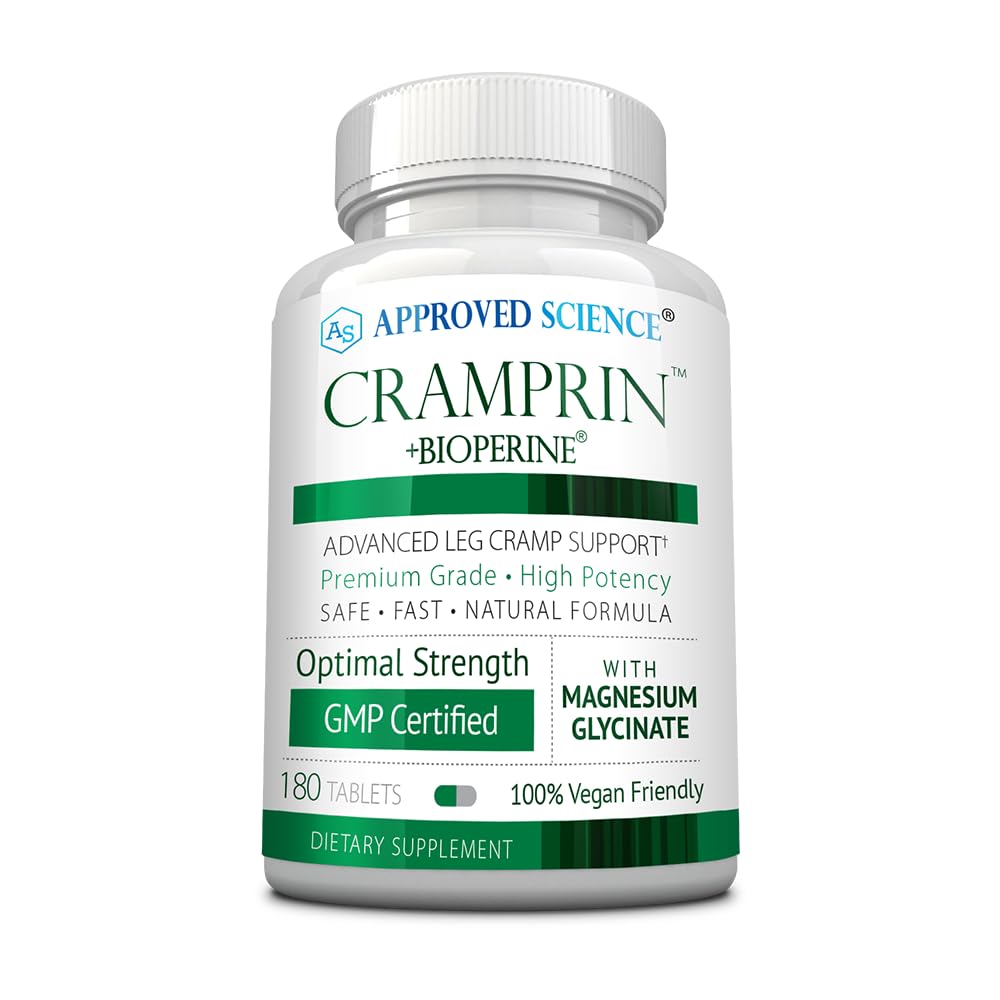 Onaylanmış Bilim Cramprin - Yüksek Aborpsiyon, Magnezyum B Kompleksi, BioPerine - 3 Ay Supply - 180 Capsules - Vegan
