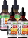 NUSAVA Vitamin B12 Sıvı Ölçeği ve Strawberry Flavored D3 K2 Sche - Kalp, Ortak, Enerji ve Immune Desteği - Gluten-Free, 2pk Her Şey