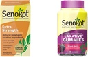Senokot Ekstra Güçlü Doğal Sebze Laxative for Gentle Overnight Relief Occasional Constipation, 36 Count & Diyetary Supplement Laxative Gummies, Natural Senna Extract, Gentle