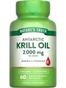 Nature's Truth Antarktika Krill Oil 2000mg Softgels | 60 Count | Omega-3 with EPA & DHA | Non-GMO & Gluten Free Supplement Supplement Supplement