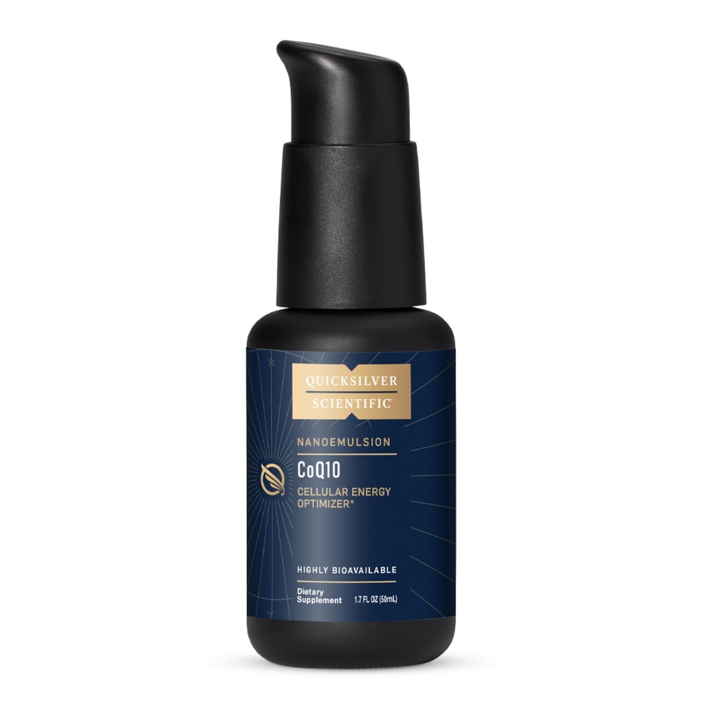 Quicksilver Scientific CoQ10 Nanoemulsion - Liposomal Coenzyme Q10 Cardiovascular Destek & Hücre Enerji Supplement - Hızlı Absorbing Liquid CoQ10 (1.7oz / 50 ml)
