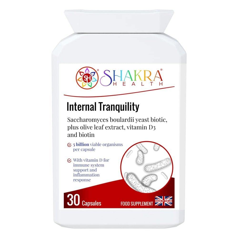 İç Tranqutitude Saccharomyces Boulardii Probiyotik Yeast Support, 30 Capsules for Immunity, Inflammation & Mucous Membran. for Health Gut, Blood,uba, Bones, Muscle, Teeth & Organs