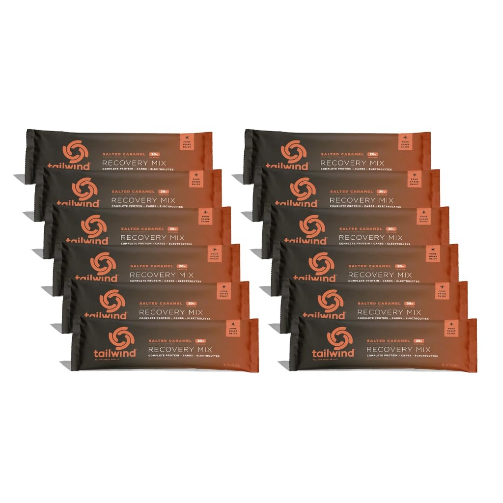 Tailwind Beslenme Kurtarma Mix, 20 Grams Tamam Protein, Carbohidratlar ve Electrolytes Toz İçilir Post-Workout, Gluten, Soy ve Süt, Vegan, 12 Hizmet, Salted Caramel