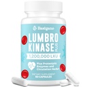 Lumbrokinase Supplement, 1.2 Milyon LKU - 120 mg Capsules, Potent Nattokinase Alternatif Proteolytic Enzymes ve Herbal Mix
