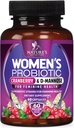 Kadınlar için 60 Milyar CFU - 16 Strains, Prebiyotiks & Cranberry, PH Balance, Digestive Health, Vaginal & Immune Support, Womens Probiyotik for Gut Health, Raf Stable - 60 Capsules & Cranberry