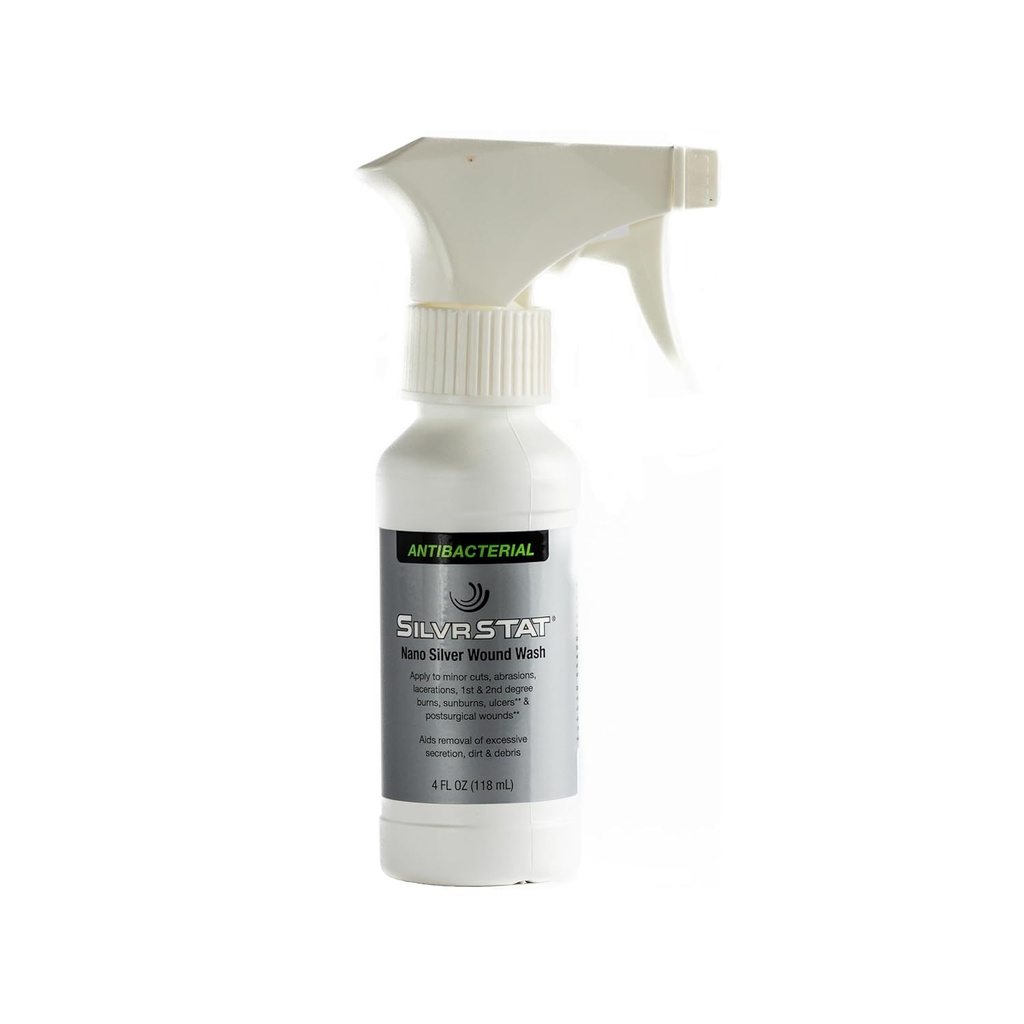 SilvrSTAT Nano Silver Yarası Kaplaması | Debride & Fine Mist Spray | 4 fl oz