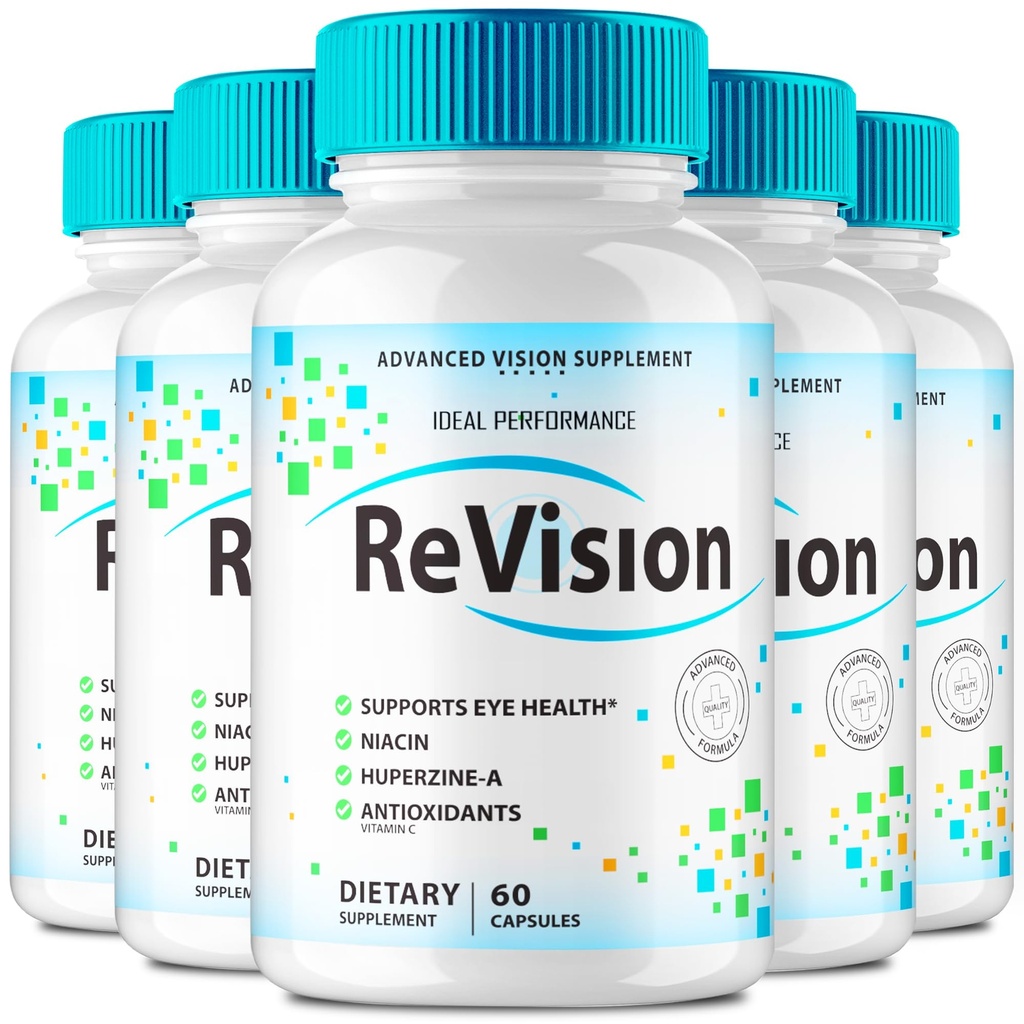 IDEAL PERFORMANCE (5 Pack) Revision Eye Supplement Pills Advanced Vision 2.0 Eye Care Kompleks Vitamin Capsules Pro (300 Capsules)