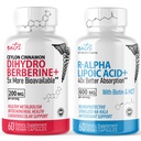 Nature's Fusions Dihidrberine 200 mg (60 Capsules) - R Alpha Lipoic Acid 600 mg (60 Capsules)