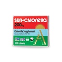 Sun Chlorella 200 mg Green Algae Superfood Supplement - Pulverized Cell Wall - Chlorophyll, CGF, Active B12, Iron, protein - Non-GMO - 300 Tabletler