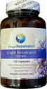 Mega Resveratrol Red Grape Skin, Piceid Resveratrol, Su-plastik / Abpsiyon/Boosts Nitrik Oksit. 500 mg per Capsule. Saf sertifikalı. NO Toxic "inaktif" Malzemeler. Blu, Vegan, Non-GMO.