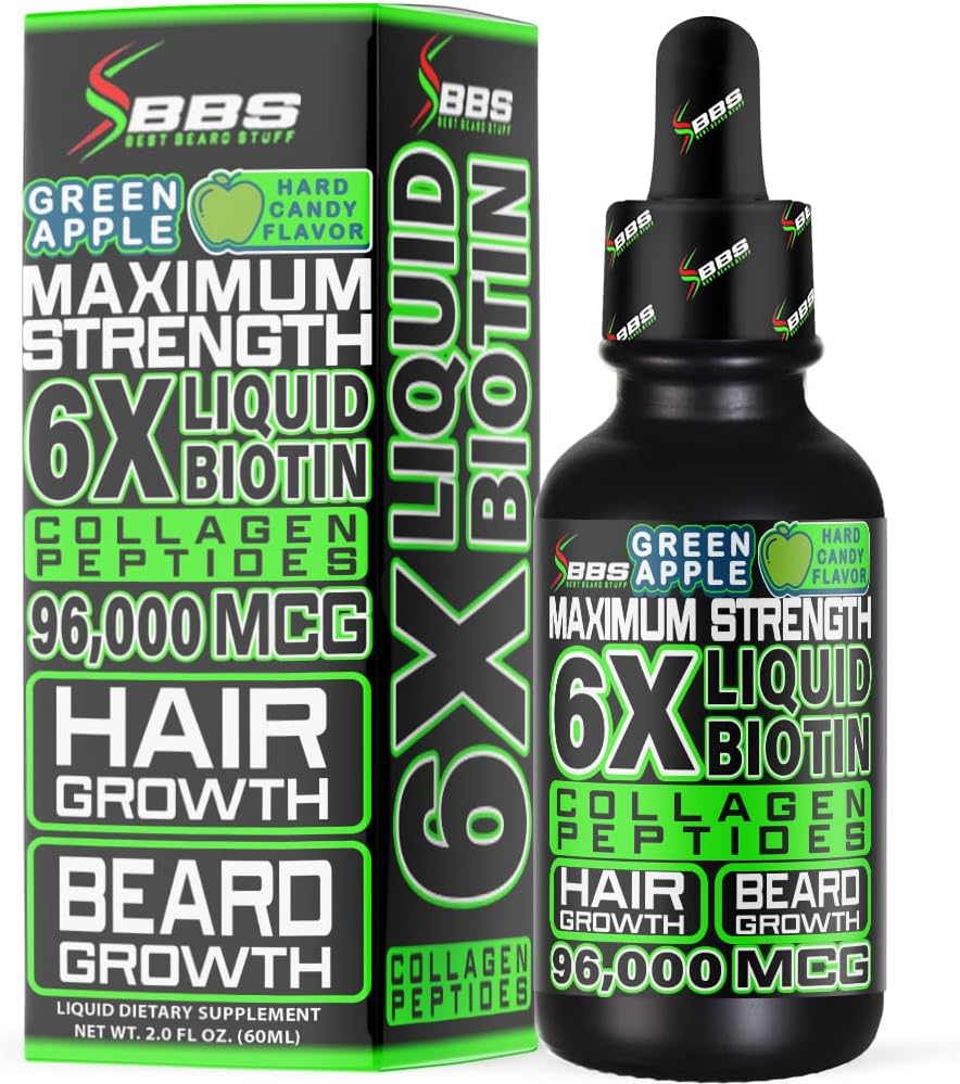 Sıvı Biotin Collagen Bear for Beard growth and blooding - Men's Beard and Hair Growth Supplement - Biotin Liquid Drops 96.000 6X Daha Fazla Aorpsiyon