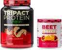Nutrology TRIPACT Vegan Protein Tozu, Vegan Protein Shakes, Peanut Butter Vanilla (20 hizmet) & Beet Active, Natural Pre-Workout Toz, Passion Fruit Flavor (30 hizmet)