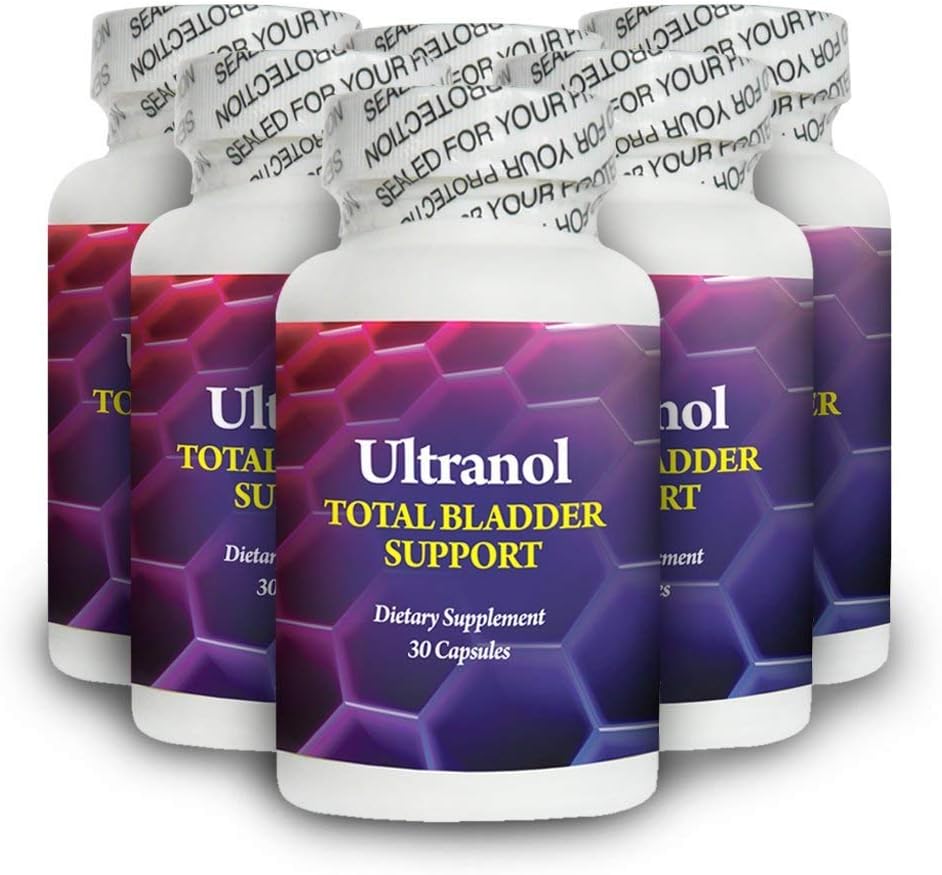 Ultranol Total Bladder Desteği - Urinary Health için Doğal Cranberry Supplement, Overactive Bladder Control, Incontinence - Leaks ve Urgency - 6 Şişe - 180 Capsules