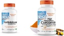Doktor'un BEST Nattokinase, Non-GMO, Vegan, Gluten Free, 270 Veggie Caps & DRB-00107 Turmeric Root'tan C3 Kompleksi ve BioPerine 500 mg